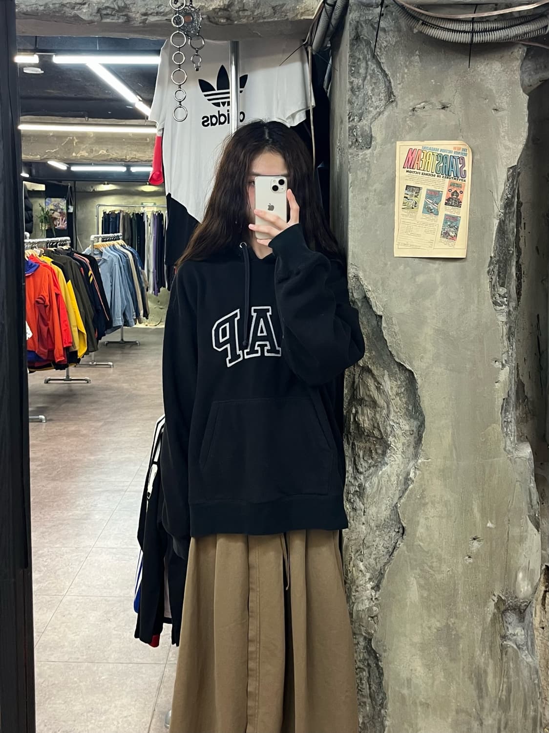 갭 플리스 후드티 블랙 L #csz2243 상품이미지2