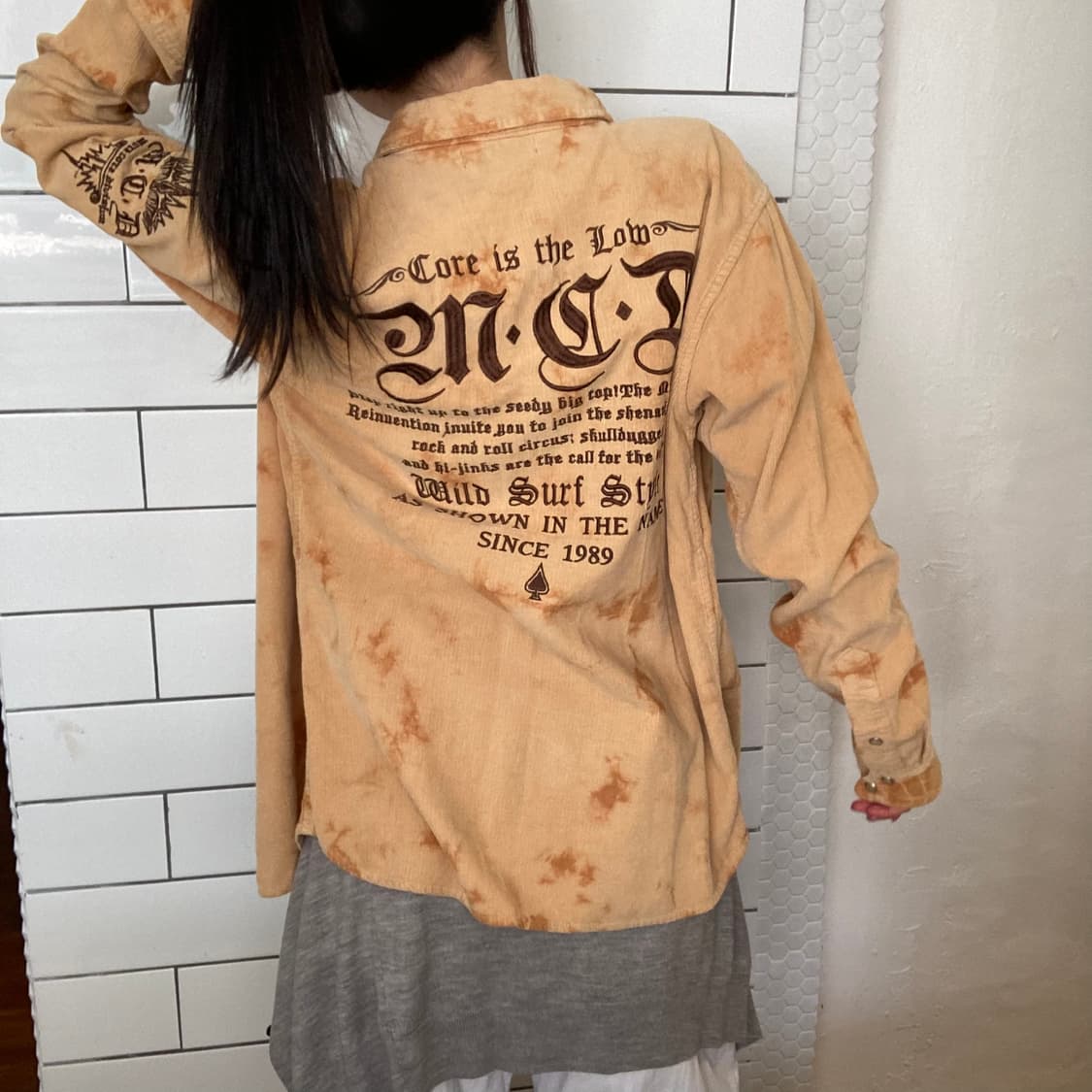 빈티지 레터링 브라운 셔츠 상품이미지5