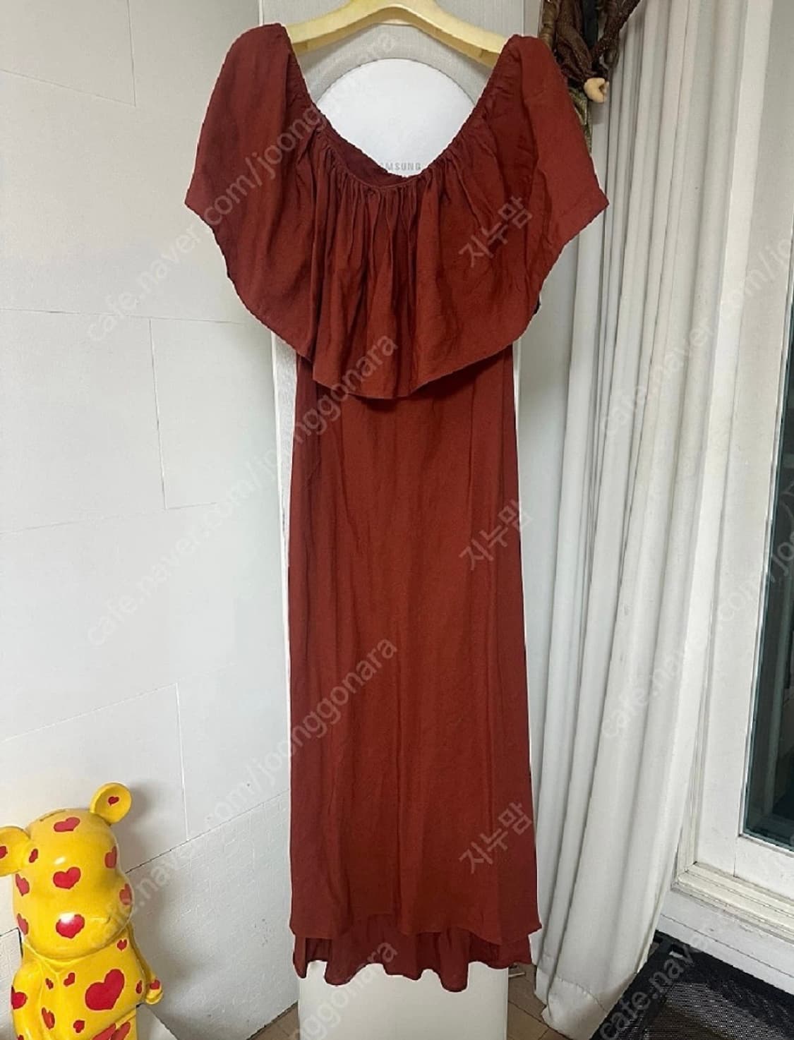 Zara 오프숄드 린넨 롱원피스 상품이미지1