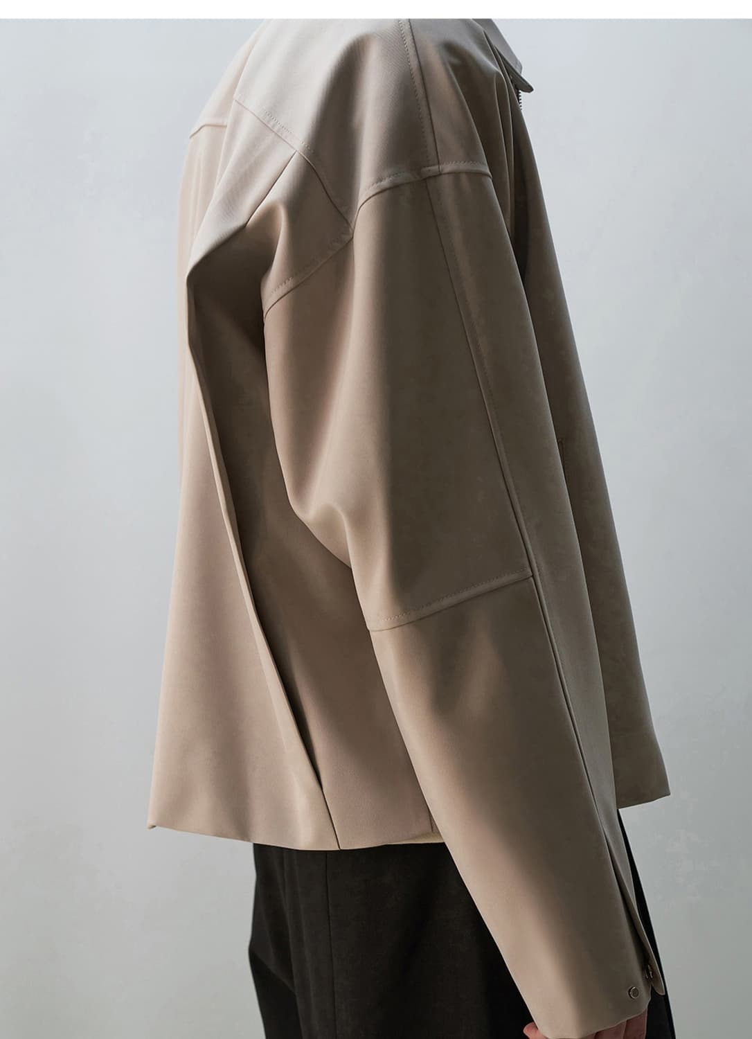 아르반(AREUBAN)2WAY 스냅 블루종 아이보리 상품이미지2