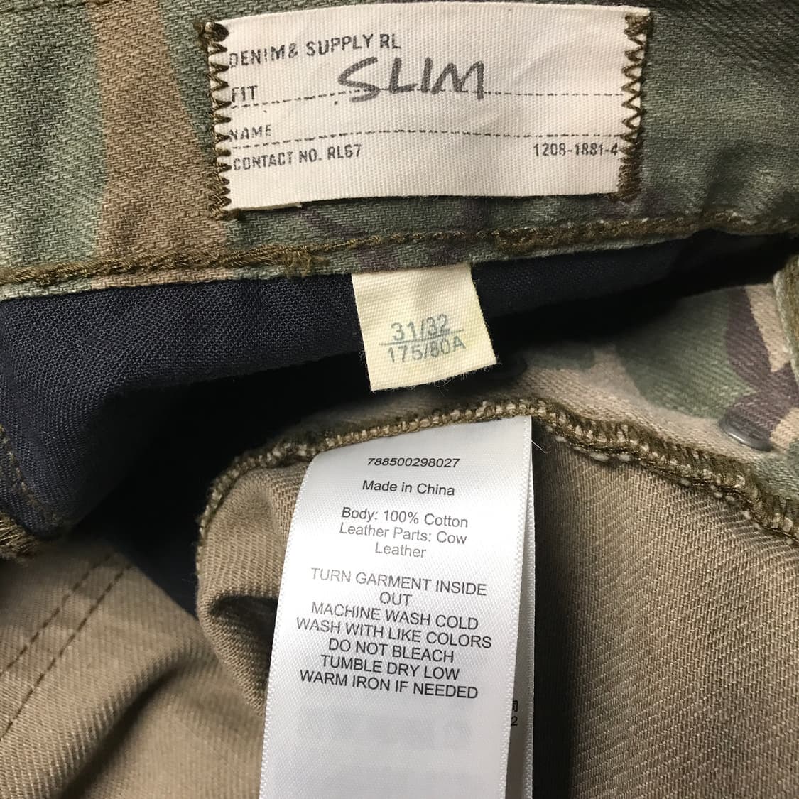 폴로 데님앤서플라이 카모 팬츠 31/32 상품이미지6