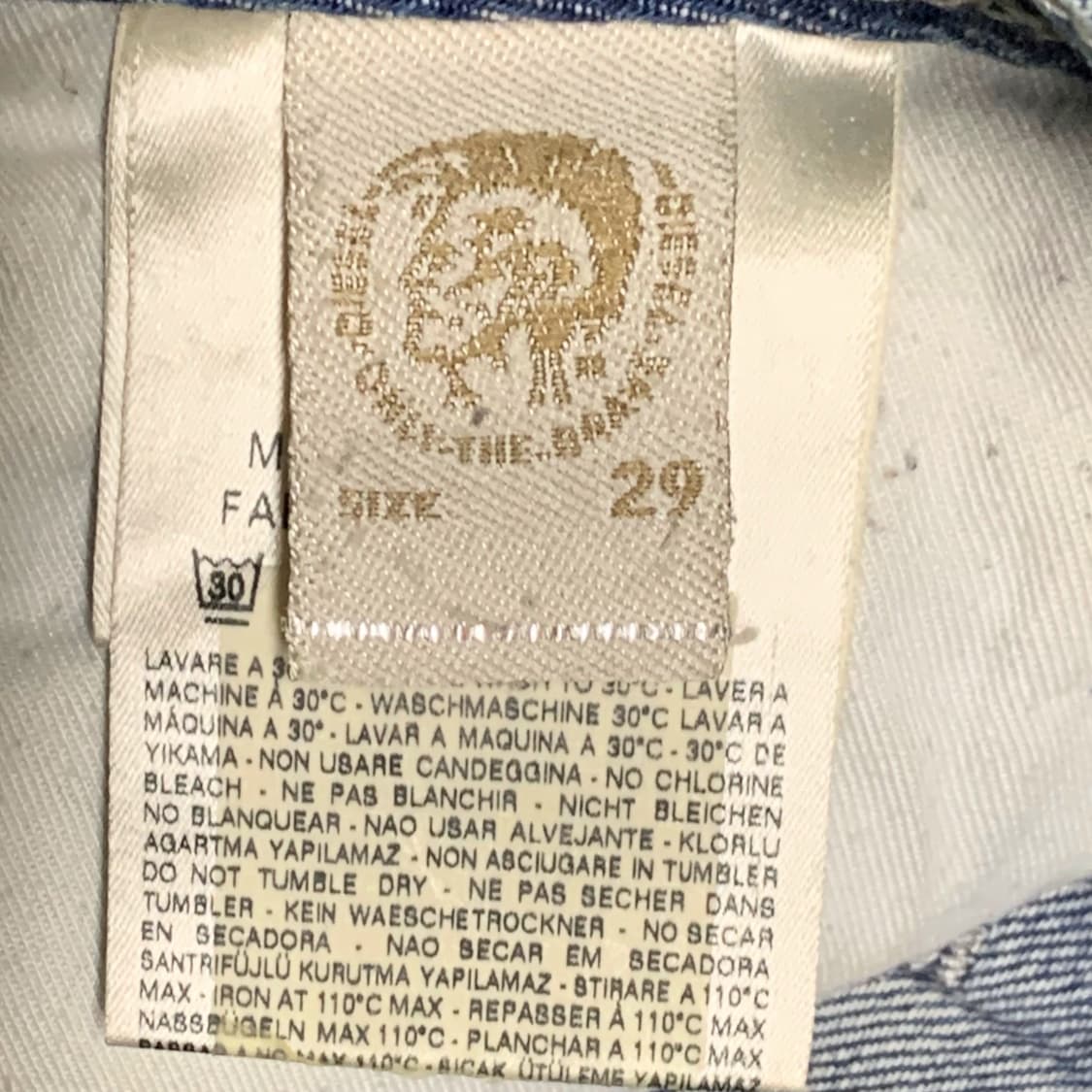 [표기 29, 실측 33] 디젤 ZATINY 스트레이트핏 데님팬츠 상품이미지5