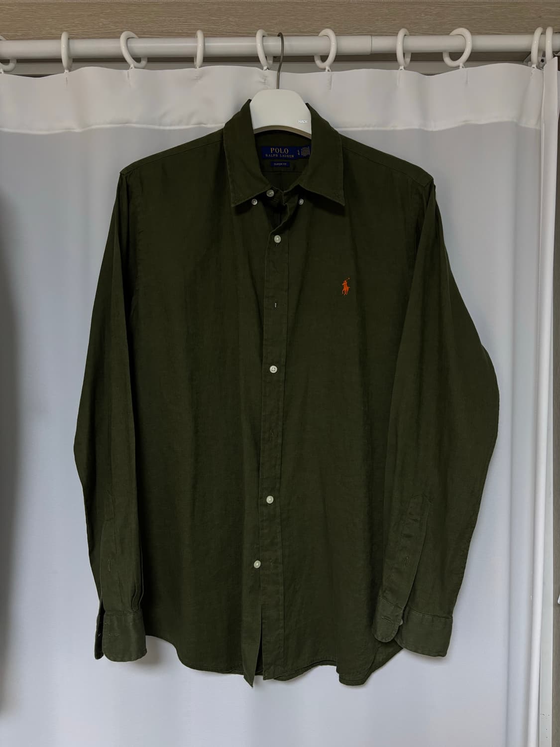 폴로랄프로렌 린넨코튼 셔츠 올리브 클래식핏 L 상품이미지1