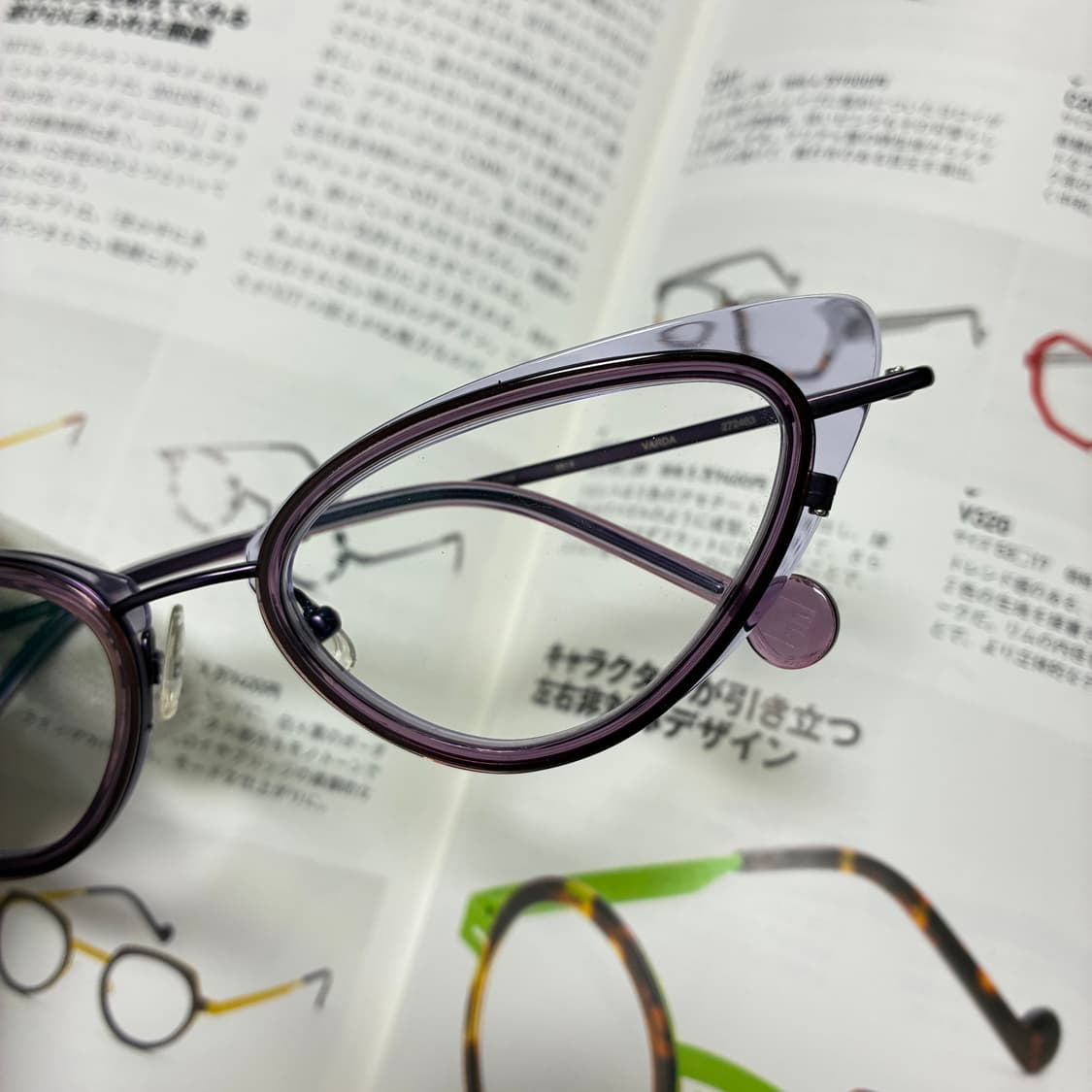 L.A. EYEWORKS 엘에이 아이웍스 캣아이 뿔테 안경 상품이미지2