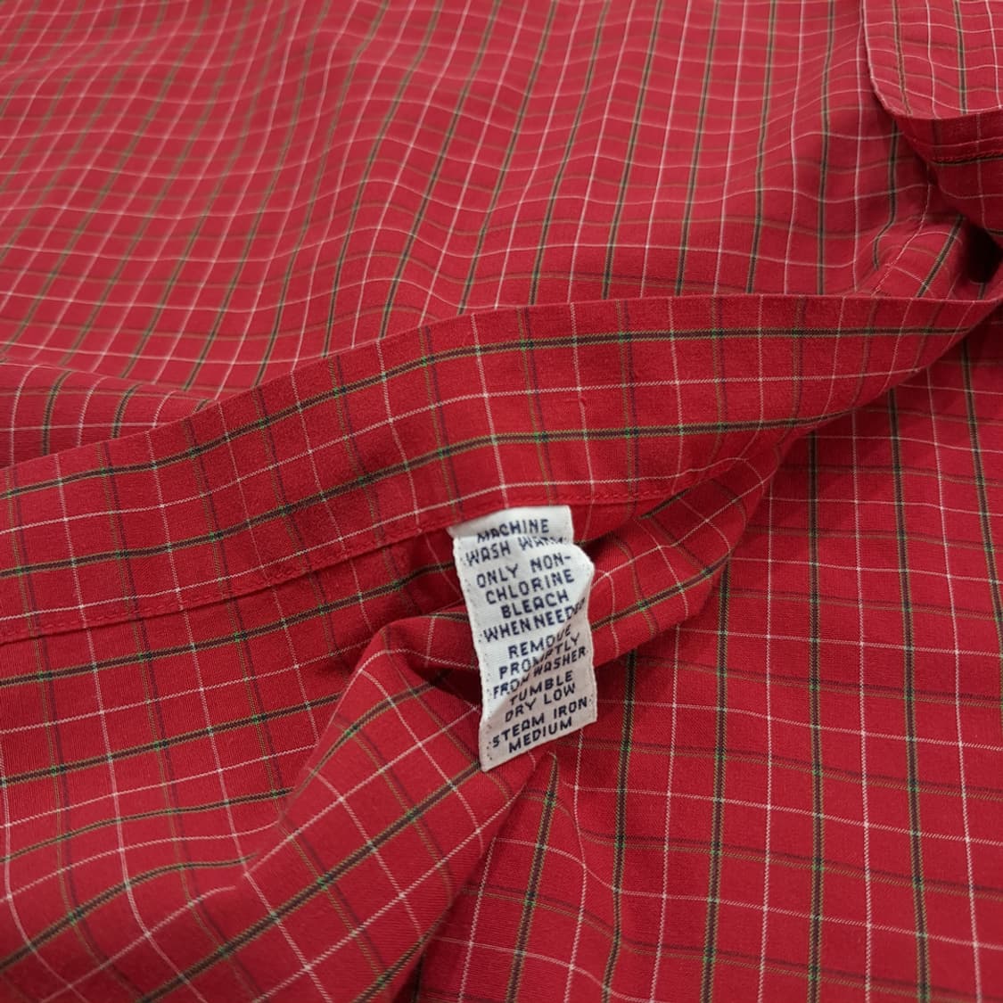 Co506 XL 폴로 랄프로렌 레드 마이크로체크 긴팔 셔츠 남방 상품이미지6