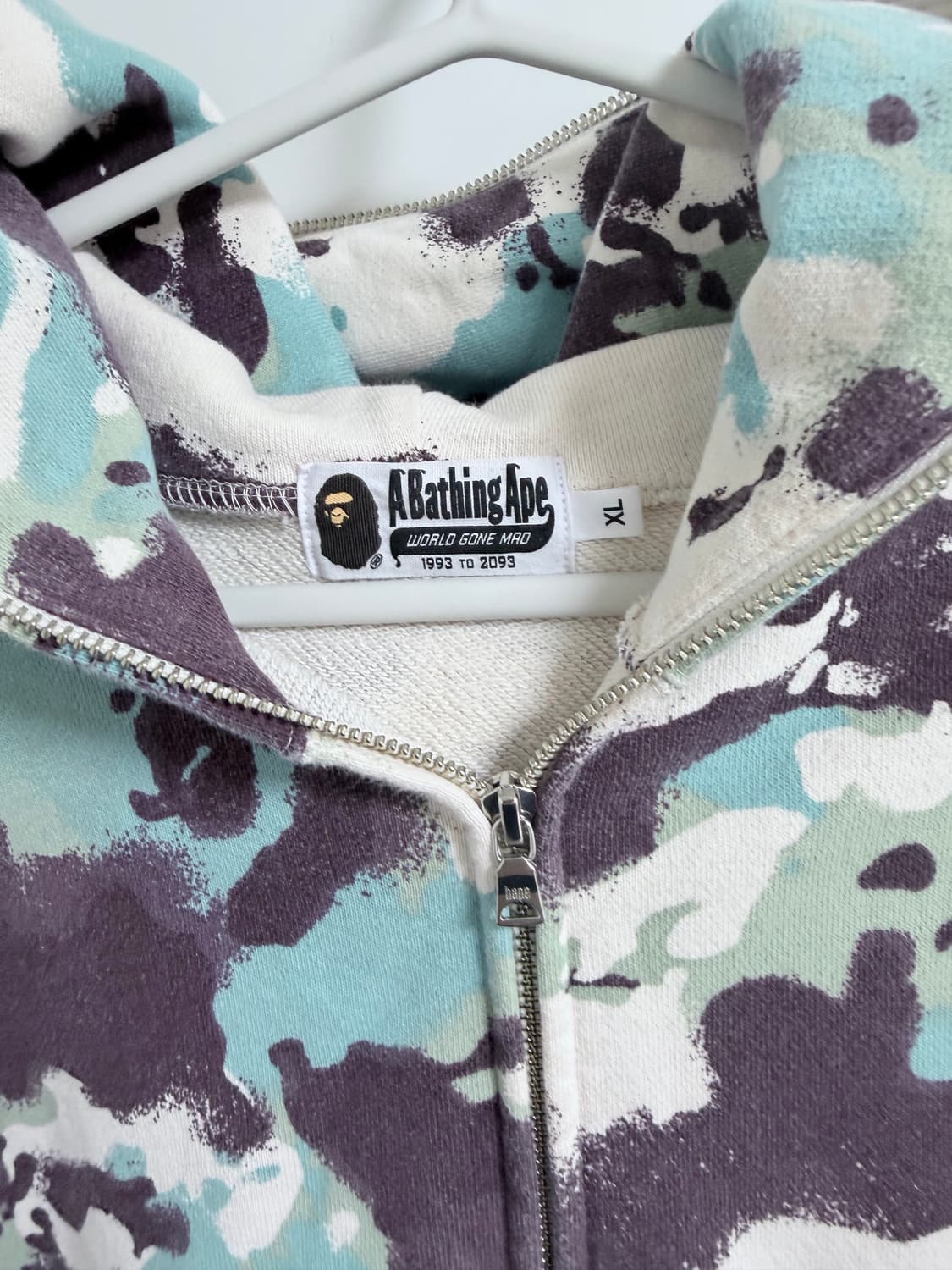 BAPE 베이프 맵 카모 샤크 릴렉스드 핏 풀 집 후드 멀티 상품이미지3