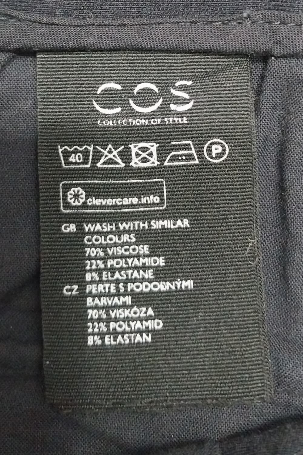 COS 남성 블랙 비스코스 슬랙스 팬츠 48 (30-32) 상품이미지5