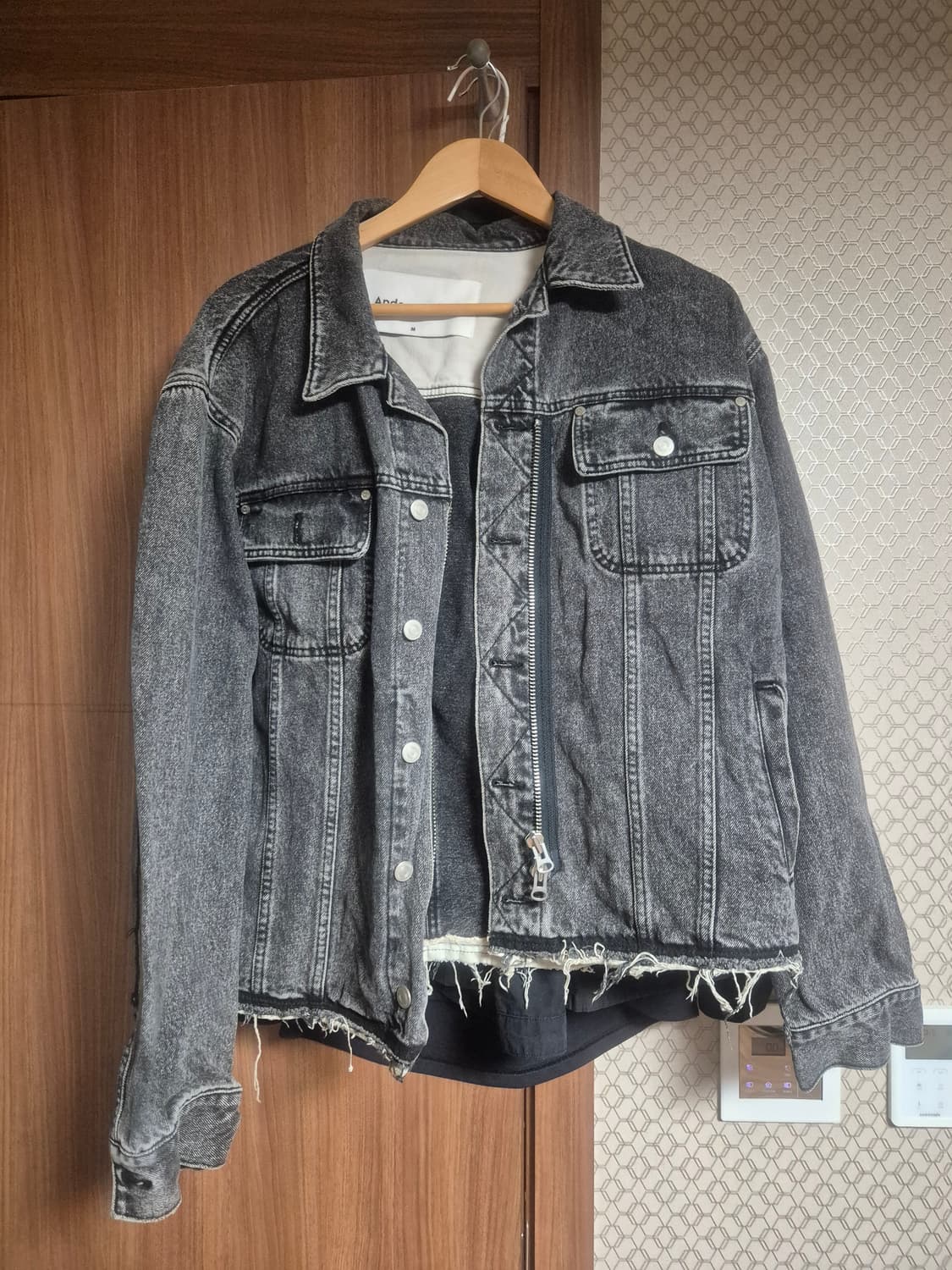앤더슨벨 인사이드아웃흑청자켓m 상품이미지1
