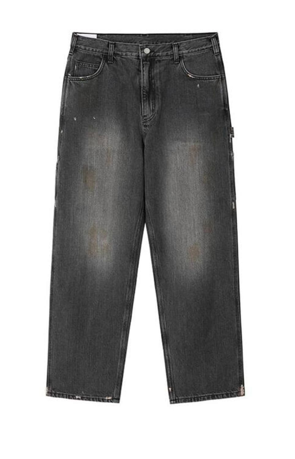 [XL] 아트이프액츠 오일 워시드 데님 카펜터 팬츠 유즈드 블랙 상품이미지2