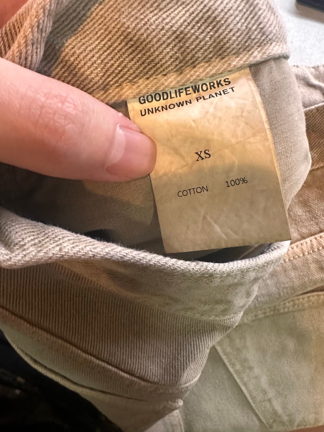 굿라이프웍스 와이드 피그다잉 베이지 팬츠 상품이미지4