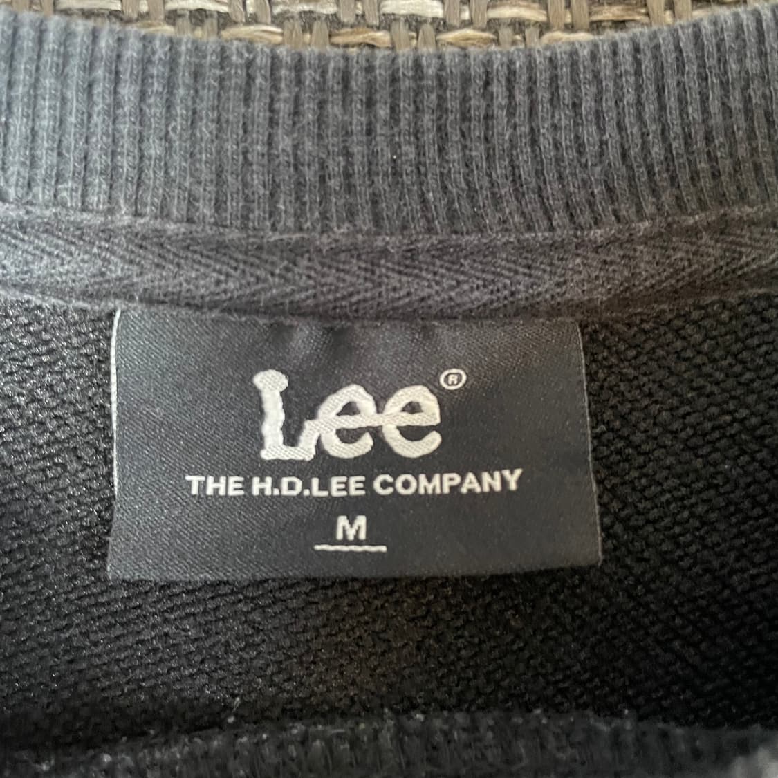 LEE 빅로고 블랙 맨투맨 스웻셔츠 M 상품이미지5