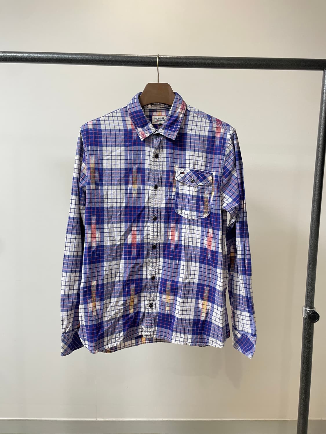 (XL) 타미힐피거 퍼플 나바호 패턴 체크 셔츠 상품이미지1