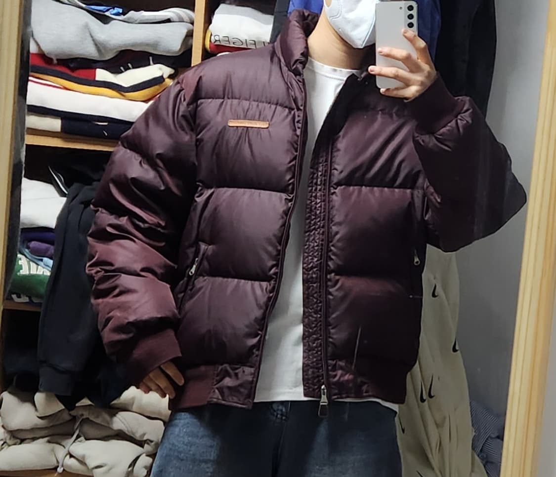 폴로 진스 컴퍼니(랄프로렌) 버건디 숏패딩 푸퍼 자켓 상품이미지1