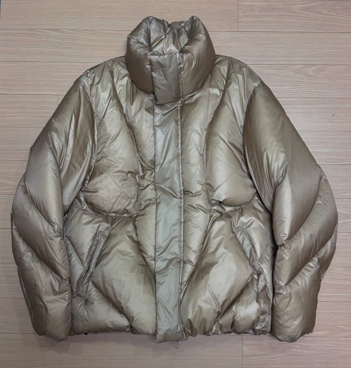(L) cord 코드 실버베이지 다운 점퍼 상품이미지2