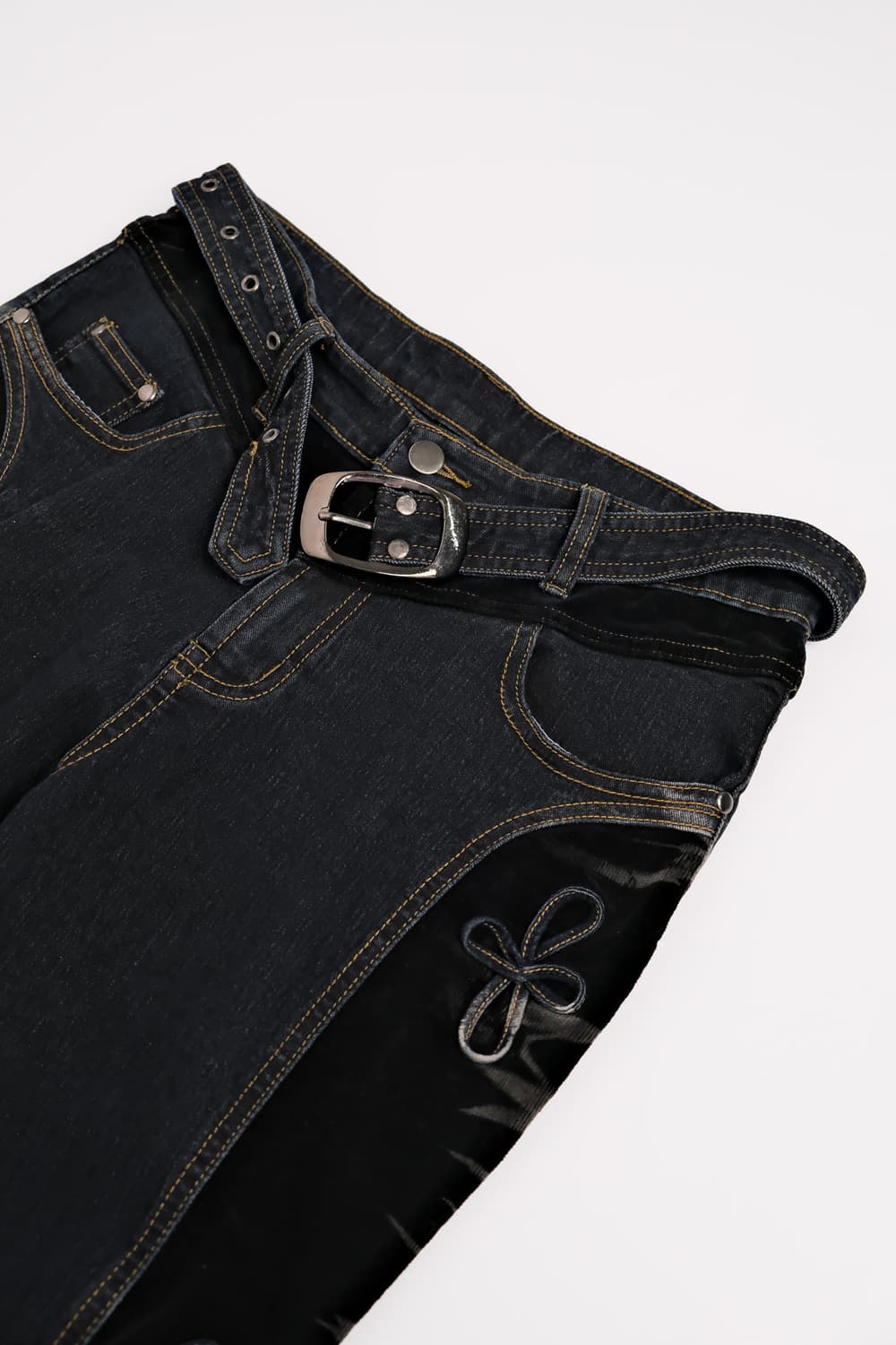 Side Pattern Bootcut Jeans ~34 상품이미지7