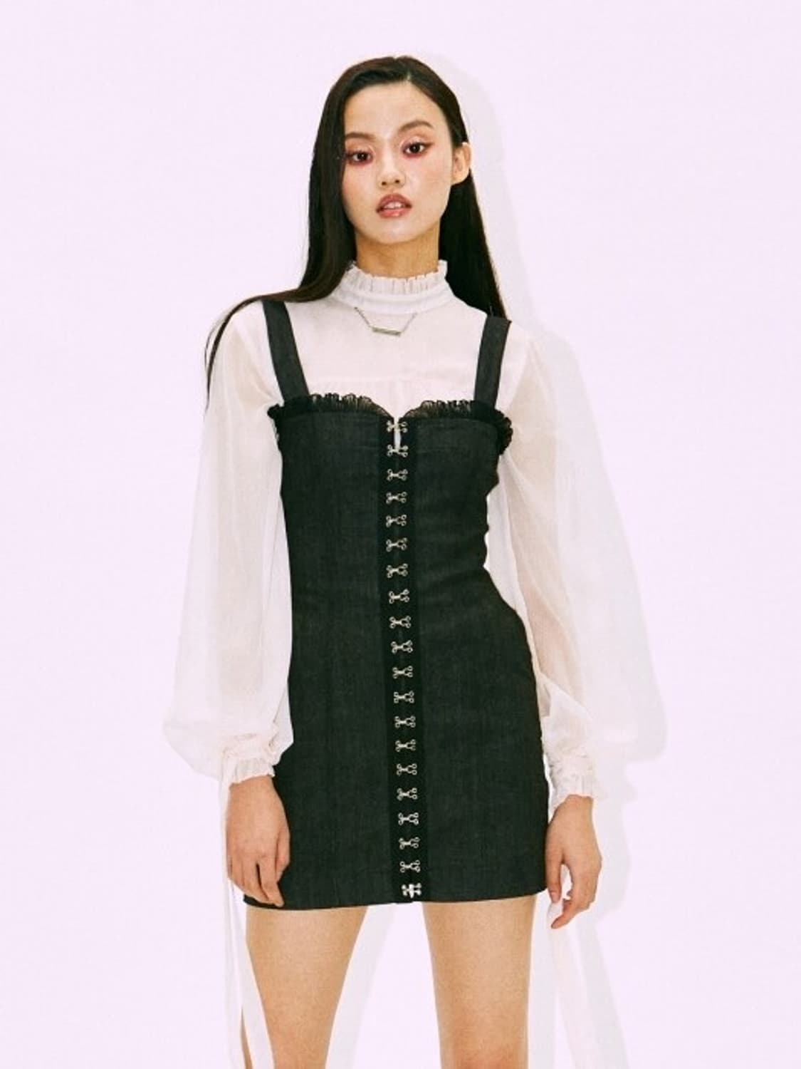 페인오어플레져 흑청 원피스 (트와이스 다현 착용) 상품이미지2