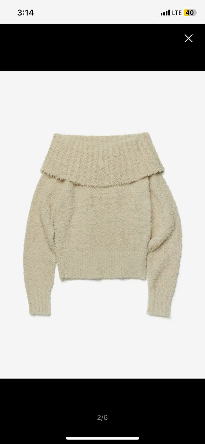 OFF SHOULDER KNIT TOP [BEIGE] 상품이미지3