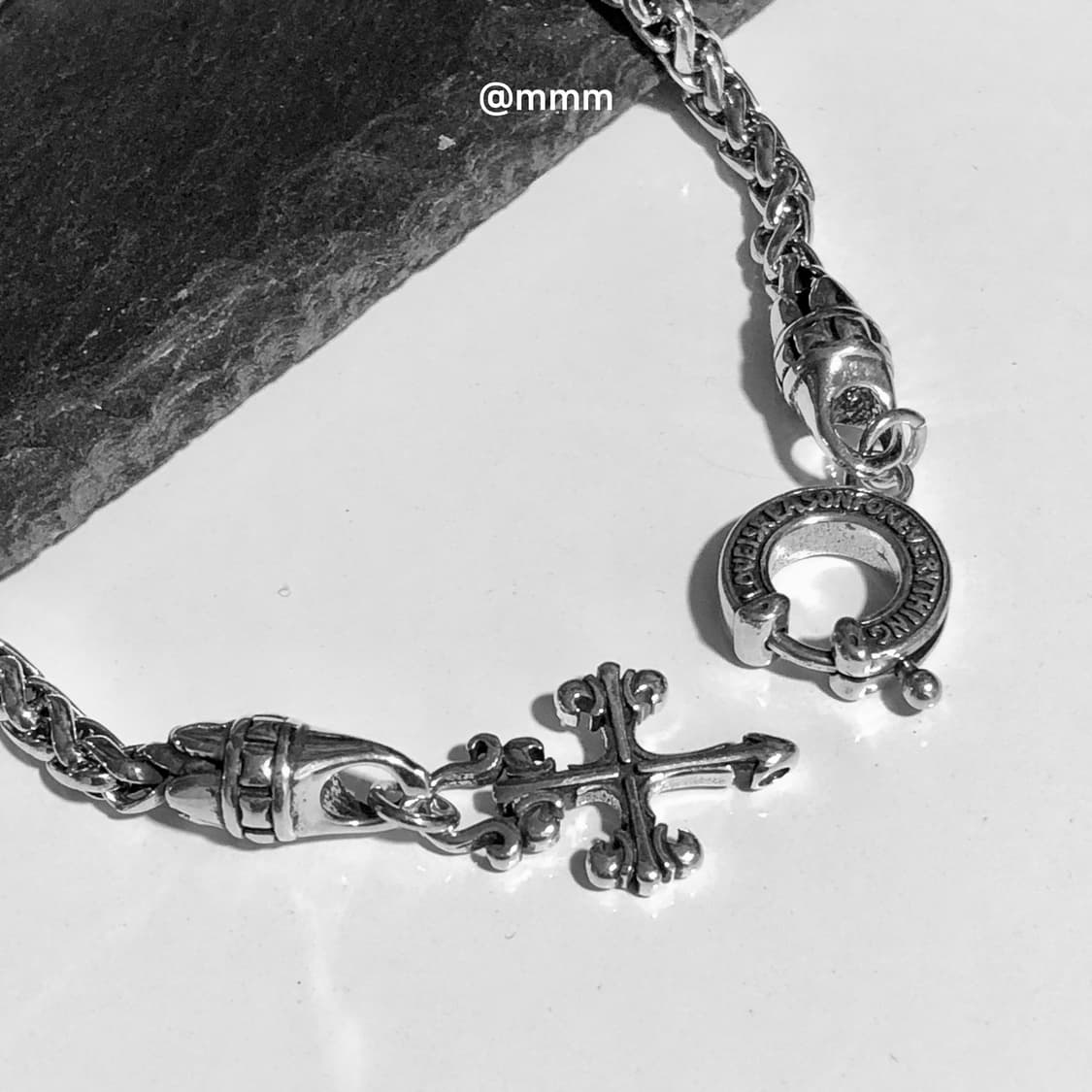 (Unisex) 크로스링 버클 체인팔찌 상품이미지9