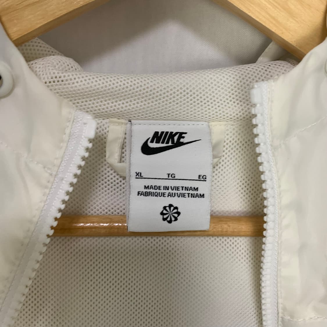 나이키 윈드러너 후드 바람막이 집업 점퍼 화이트 민트그레이 XL 상품이미지8