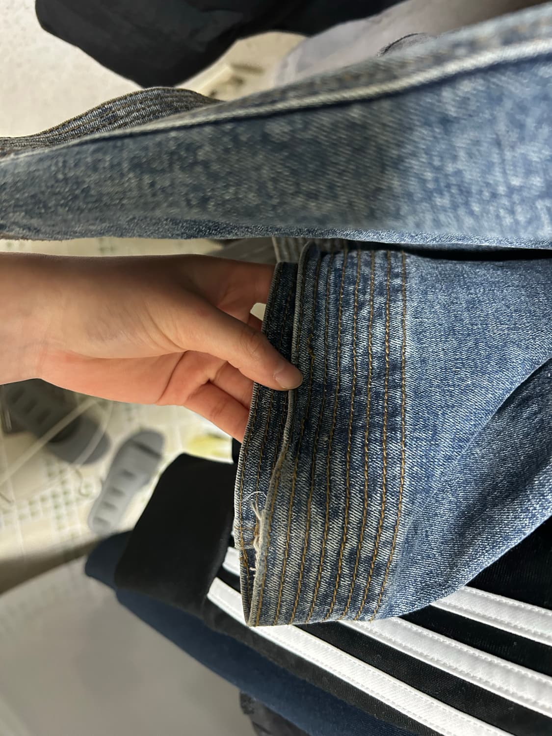 허그유어스킨 세미 부츠컷 데님 팬츠 상품이미지2