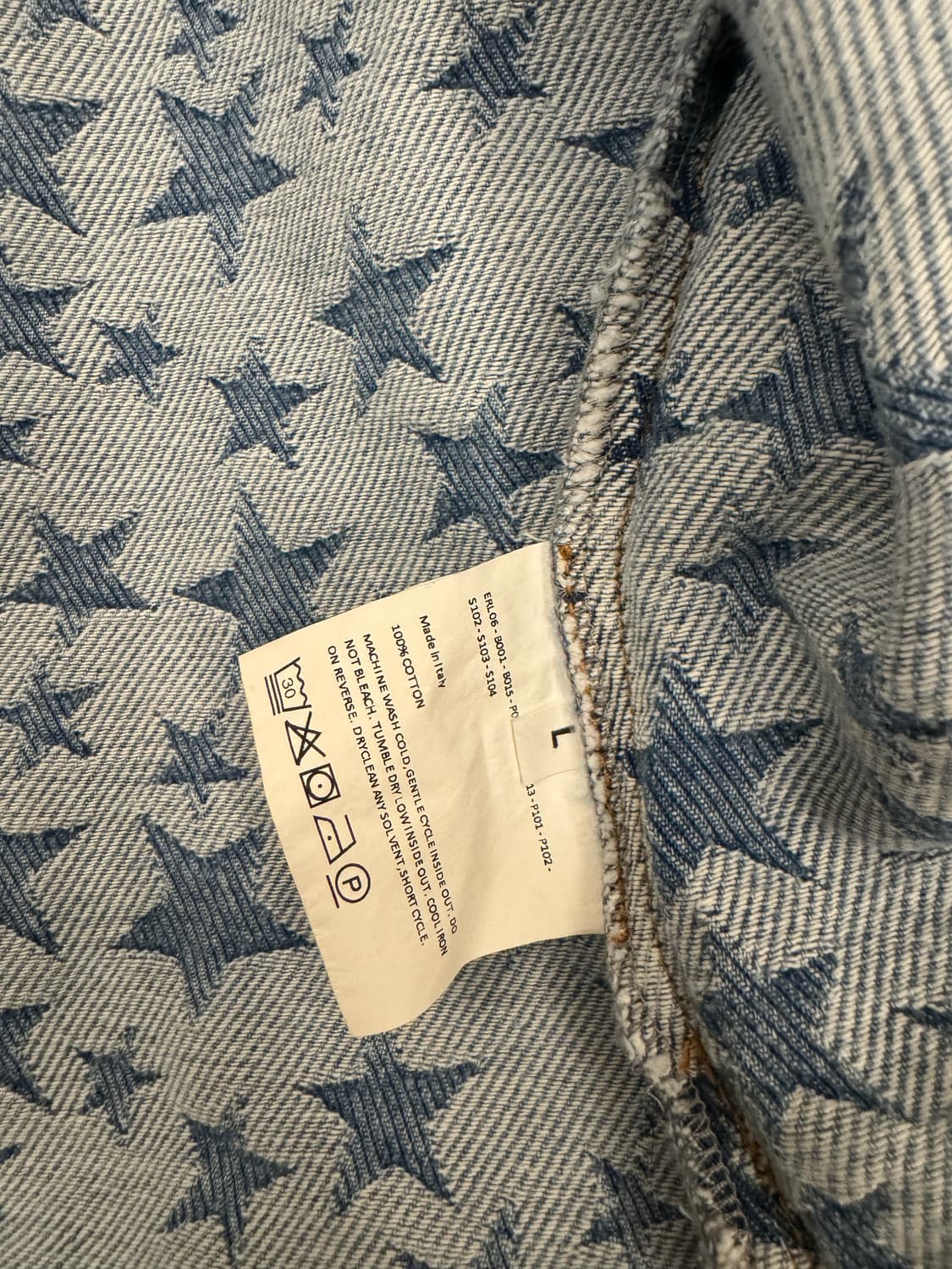 Denim Jacquard Woven Overshirt 상품이미지4