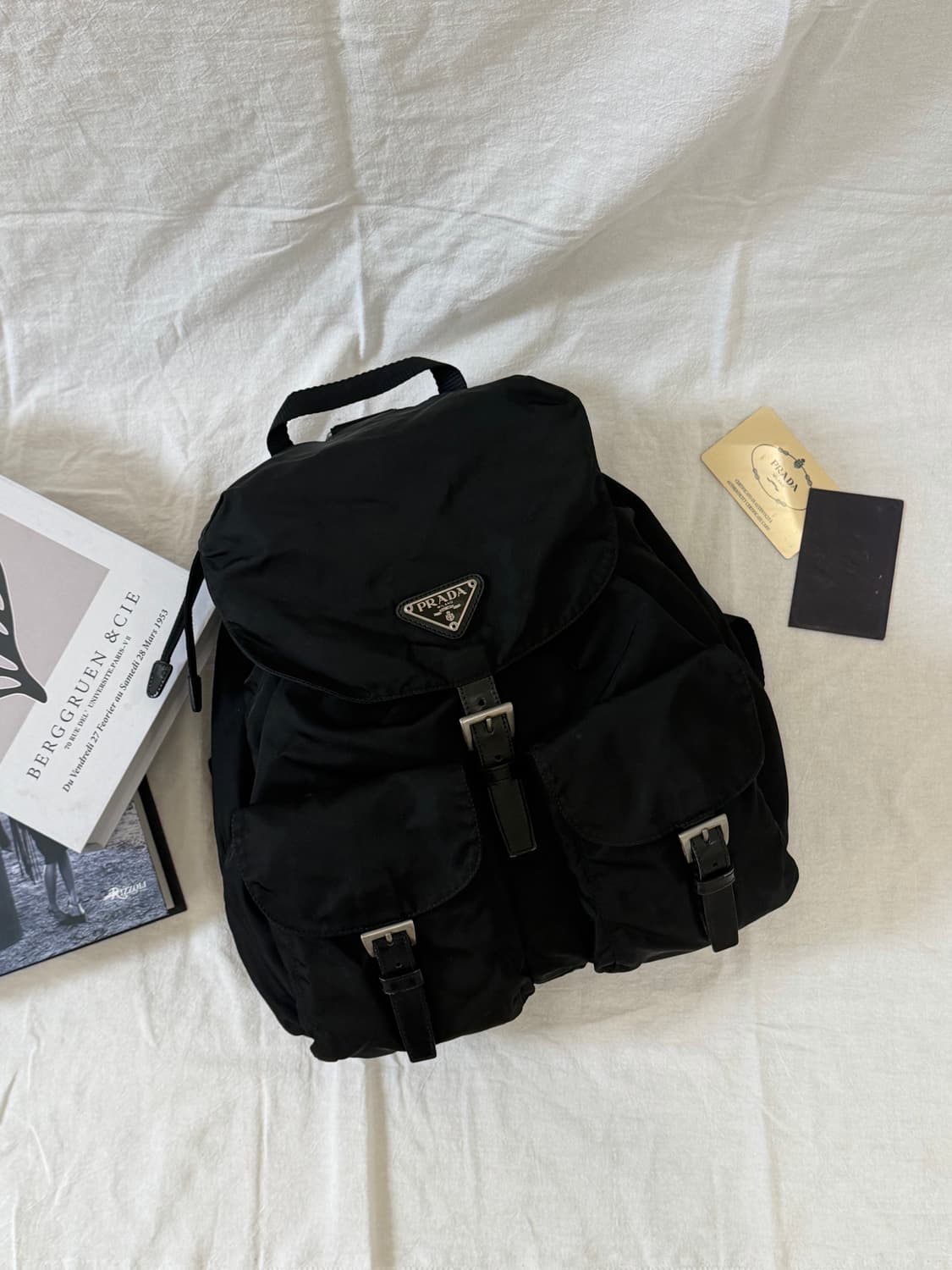 정품 프라다 포코노 나일론 백팩 블랙 미디움 상품이미지6