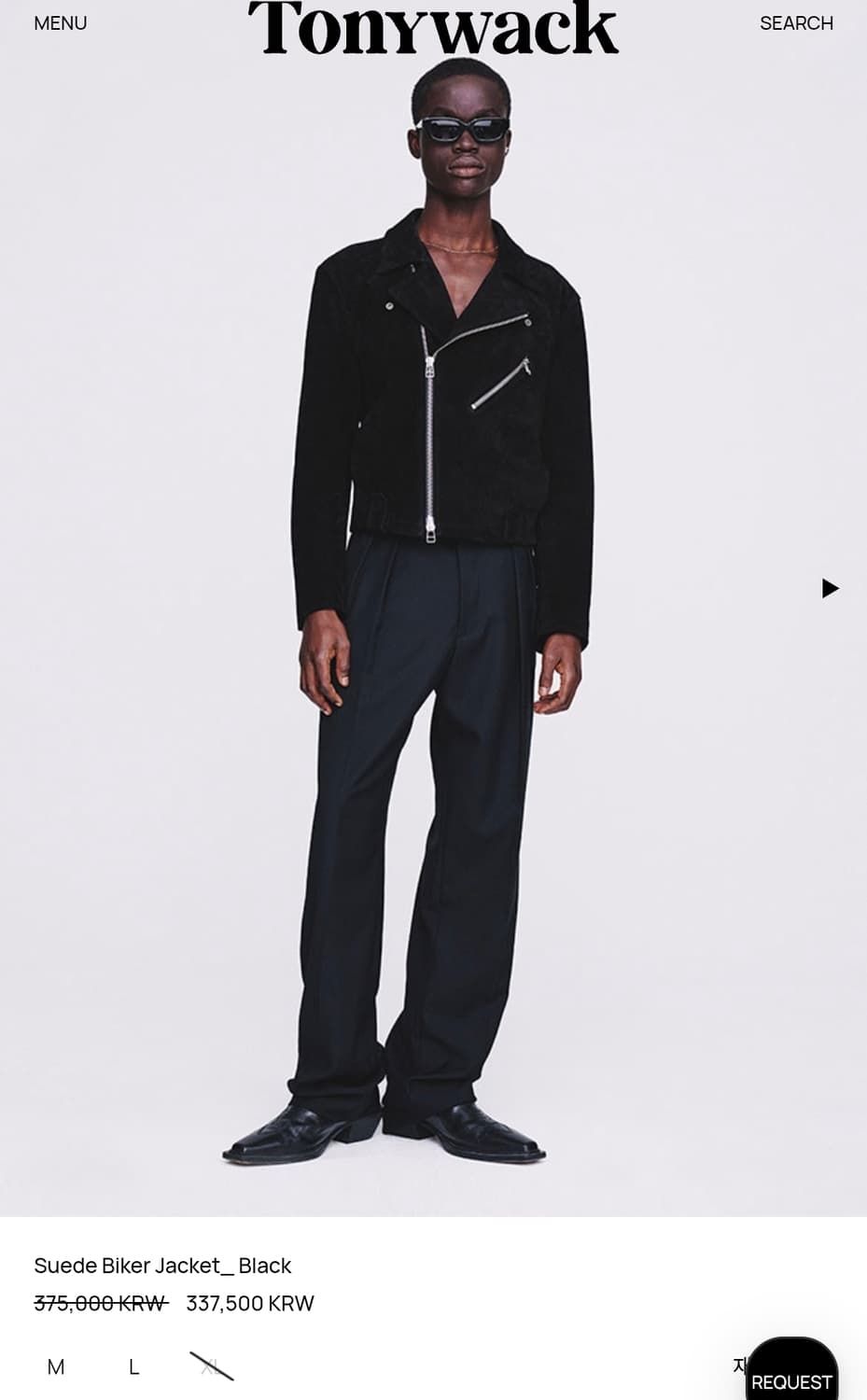 토니웩 카우하이드 바이커  스웨이드 자켓 Xl 상품이미지1