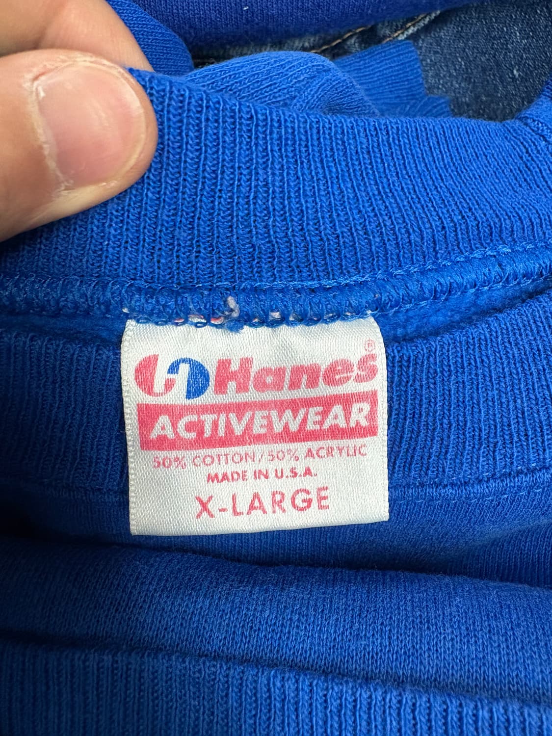 [XL] 90s Hanes USA 헤인즈 블랭크 스웻셔츠 크루넥 상품이미지3