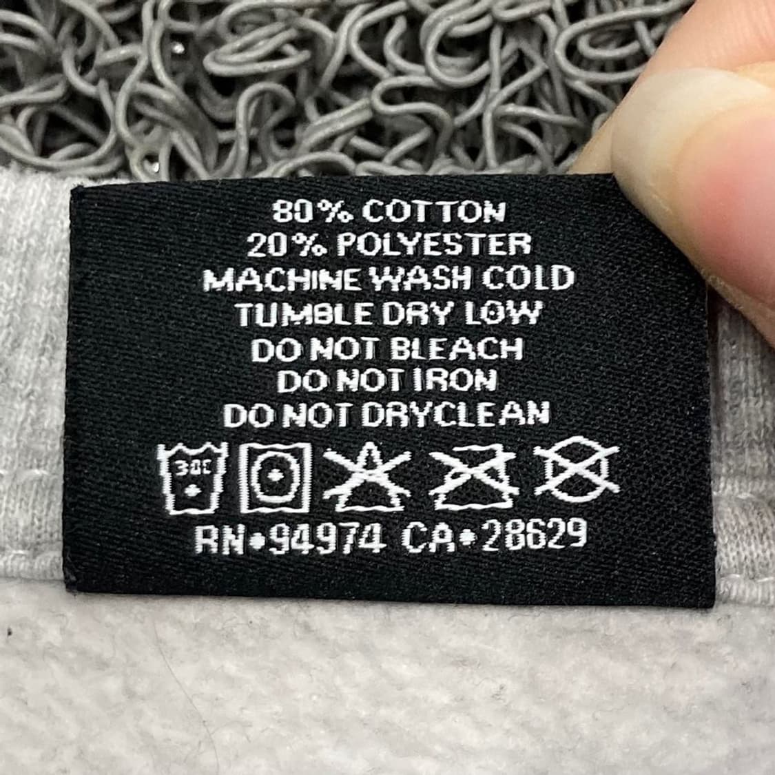 STUSSY 스투시 자수 스팰로고 그레이 스웻 맨투맨 상품이미지3