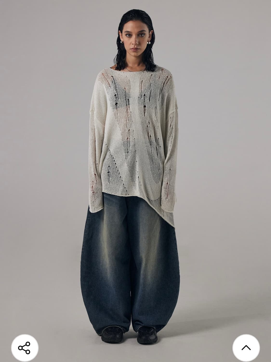 (택포) 트리밍버드 brindled see-through knit 상품이미지3