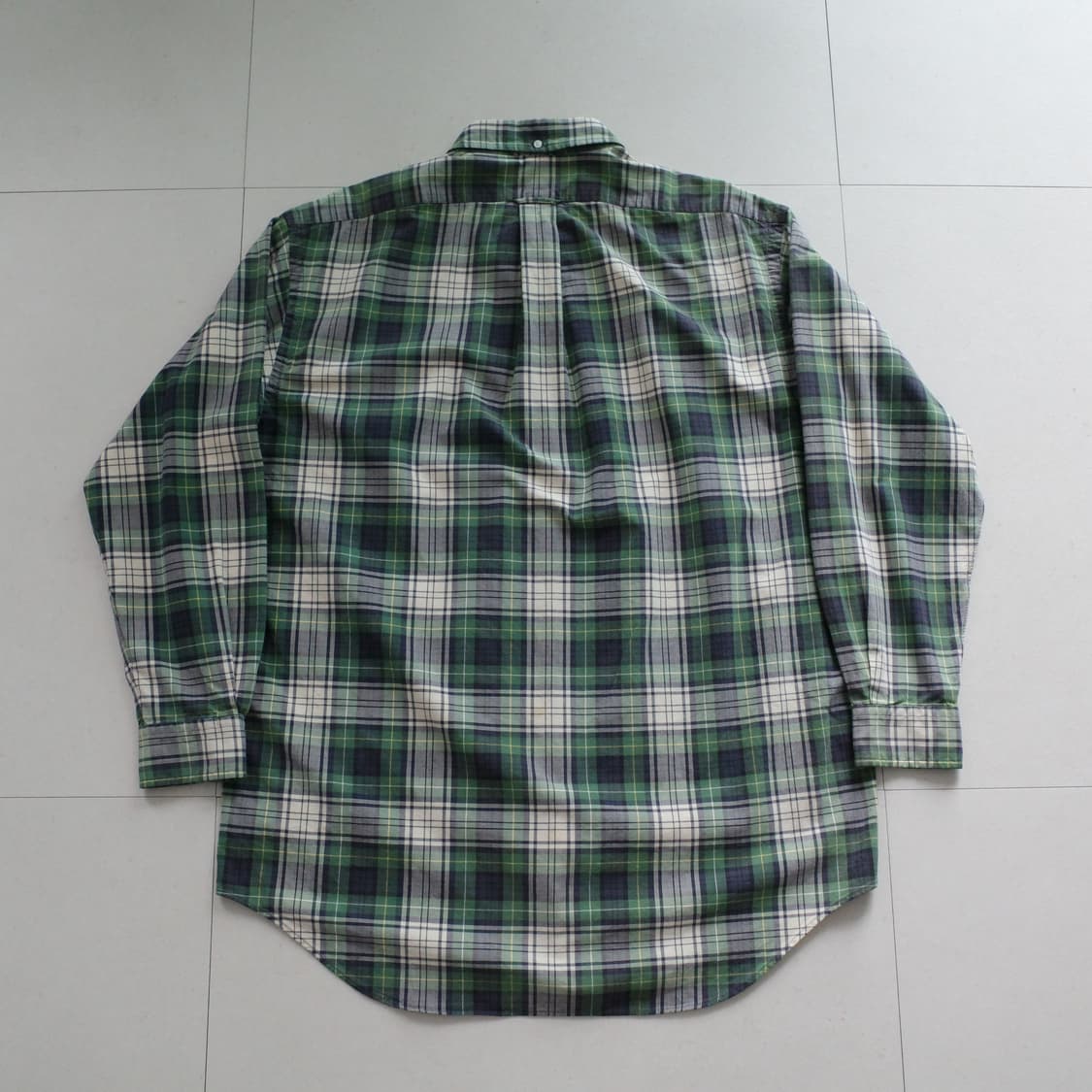 90s 폴로 랄프로렌 블랙와치 체크 버튼다운 옥스포드 셔츠 L 상품이미지6