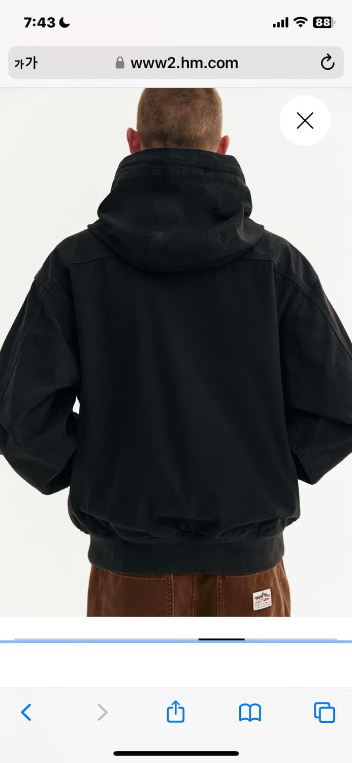 h&m 워크웨어 후드 재킷 M 상품이미지2