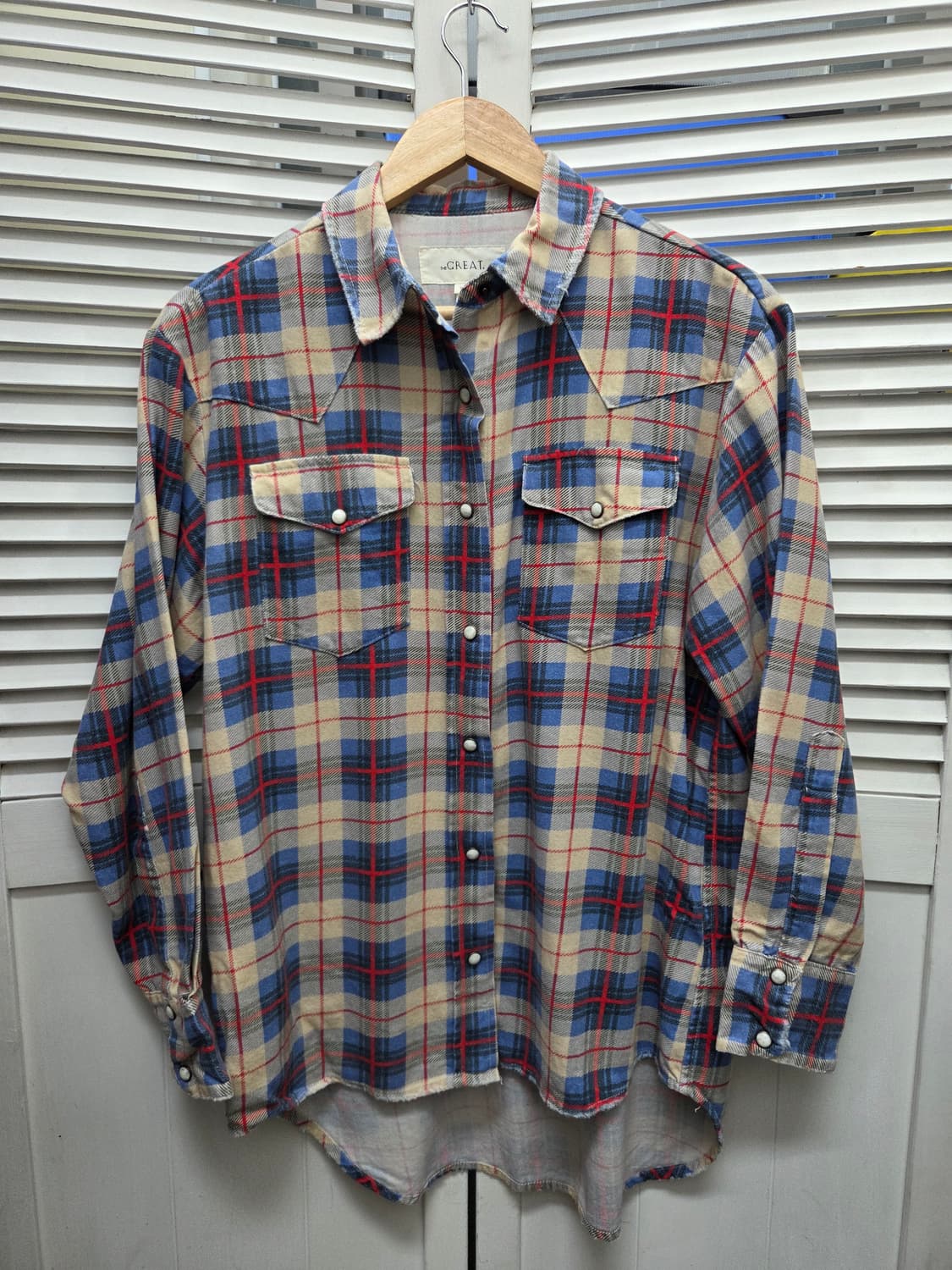 더그레이트 the great 플란넬 체크 셔츠 상품이미지1