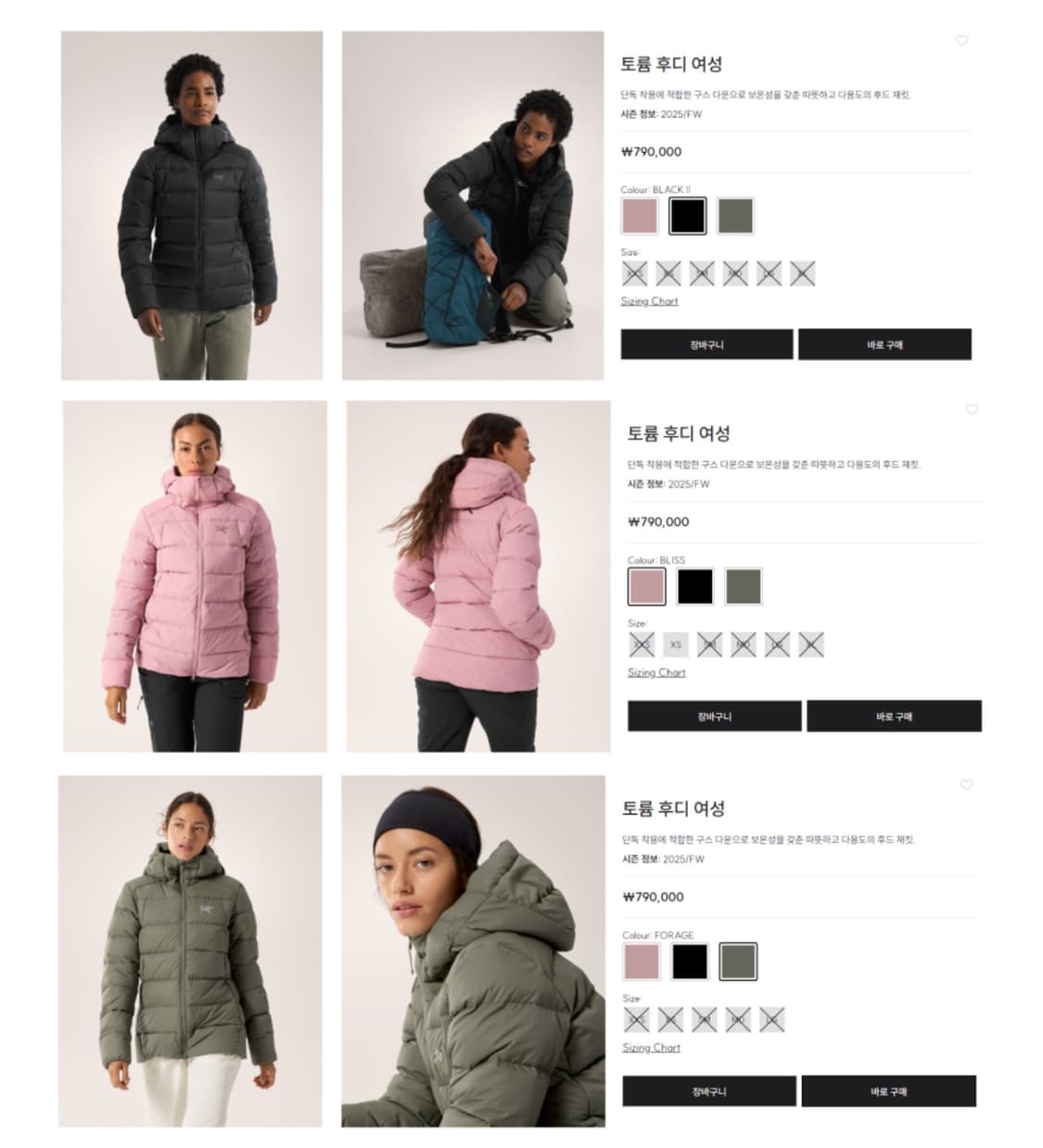 아크테릭스 토륨 후디 우먼 M 포리지새상품 상품이미지5