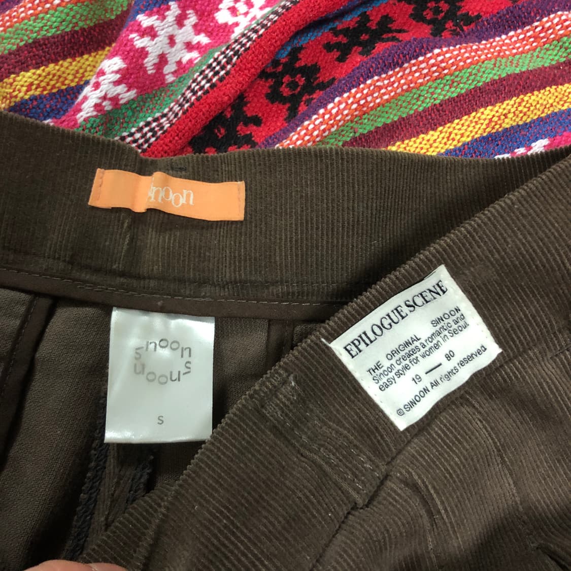 시눈 코듀로이 팬츠 브라운 상품이미지2