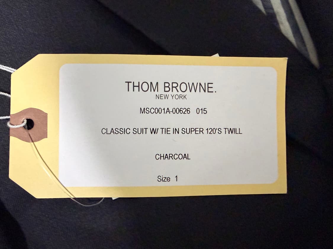 톰브라운 클래식 수트 셋업 차콜 1사이즈 상품이미지2