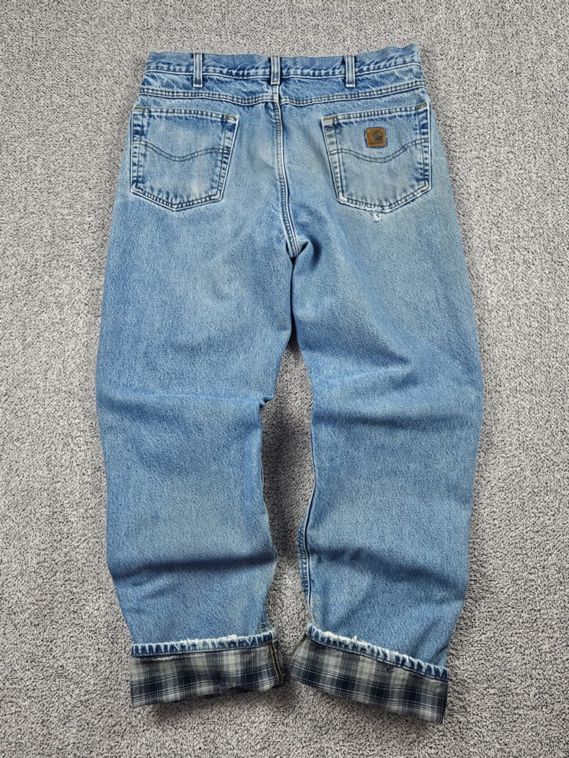 칼하트 헤비 플란넬 체크 데님 워크팬츠 ( 36X34 ) / 10052 상품이미지4