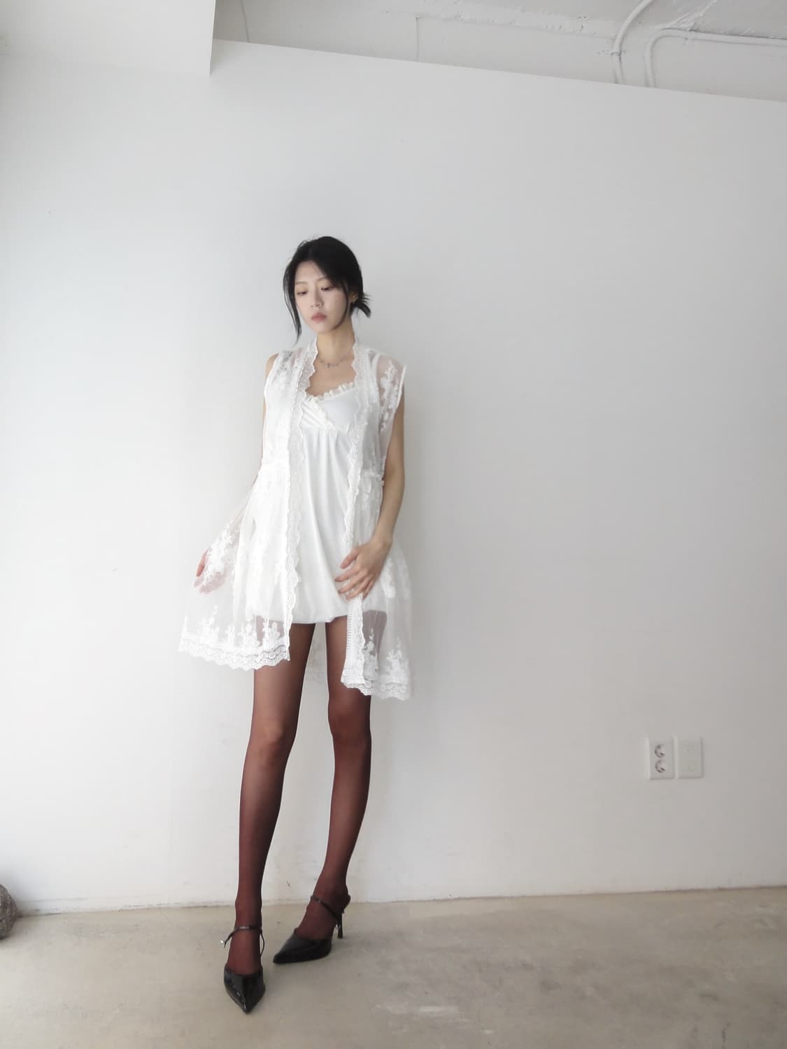 Muse lace layer top & ops 상품이미지1