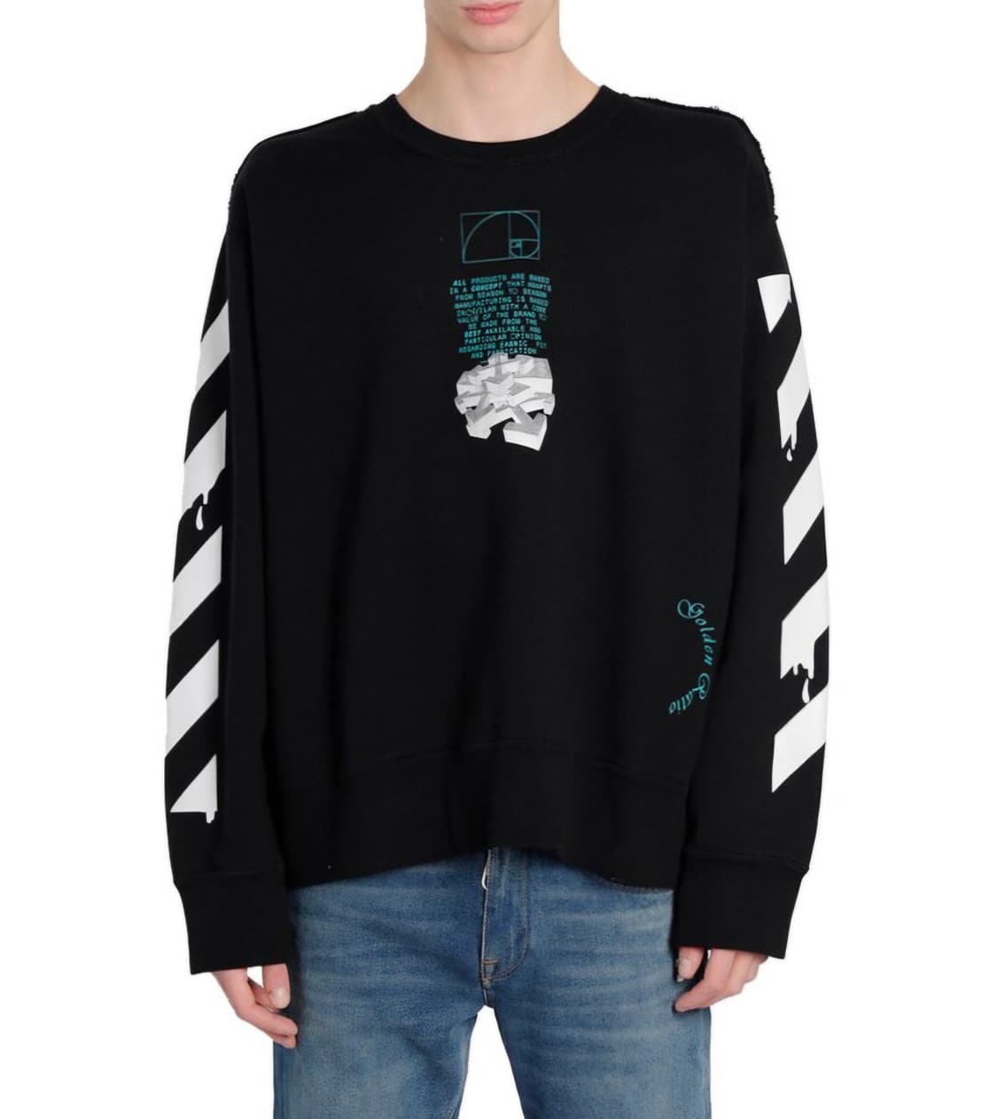 오프화이트 드리핑 애로우 스웻셔츠 상품이미지1