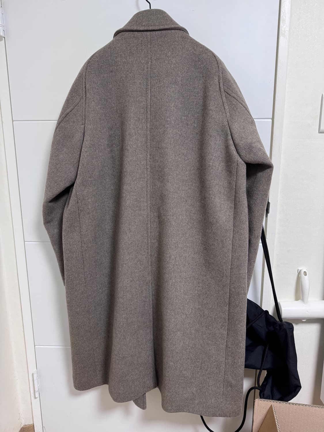 홀리선 윈터포트 울 코트 발마칸 멜린지 베이지 L 상품이미지2