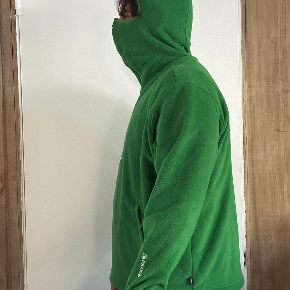 슈프림 폴라텍 페이스마스크 하프 집 후드 스웨트셔츠 그린 상품이미지4