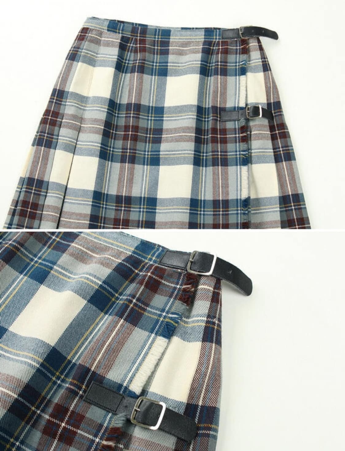 Mosbrook 빈티지 타탄 체크 킬트 스커트 상품이미지2