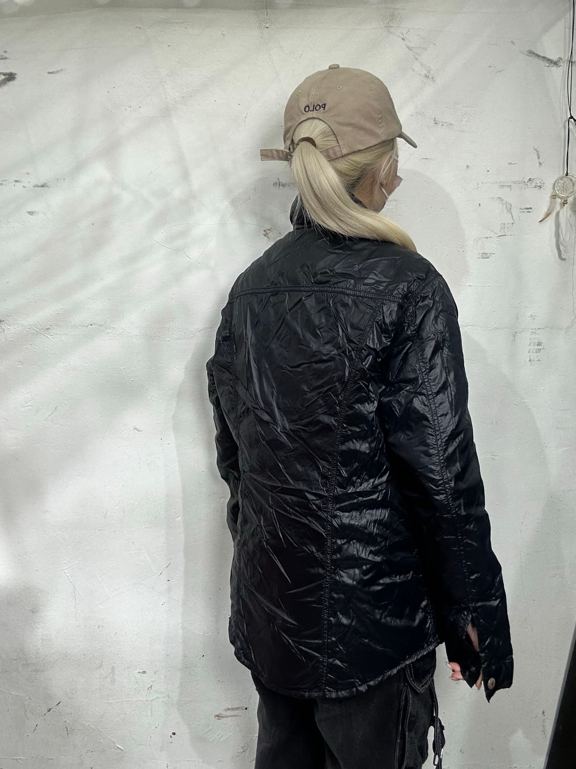 리바이스 블랙 일본판 y2k 와투케 패딩 바람막이 점퍼 L 상품이미지5