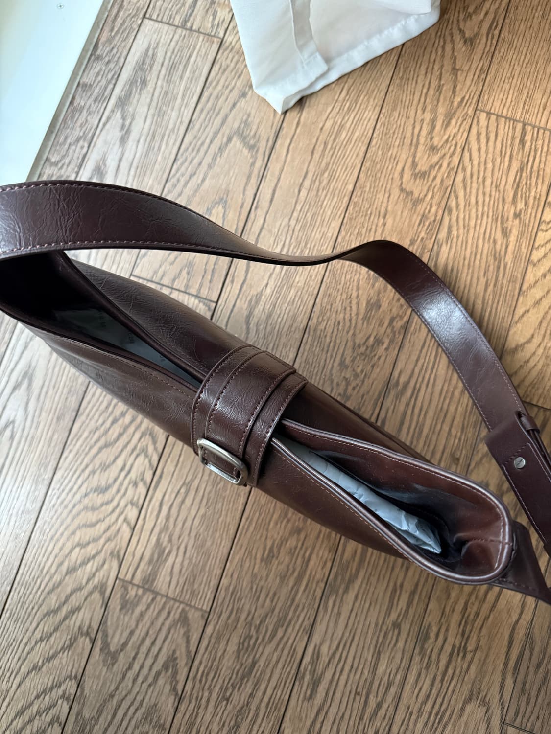 세미코드 베일 미들백 다크브라운 상품이미지4