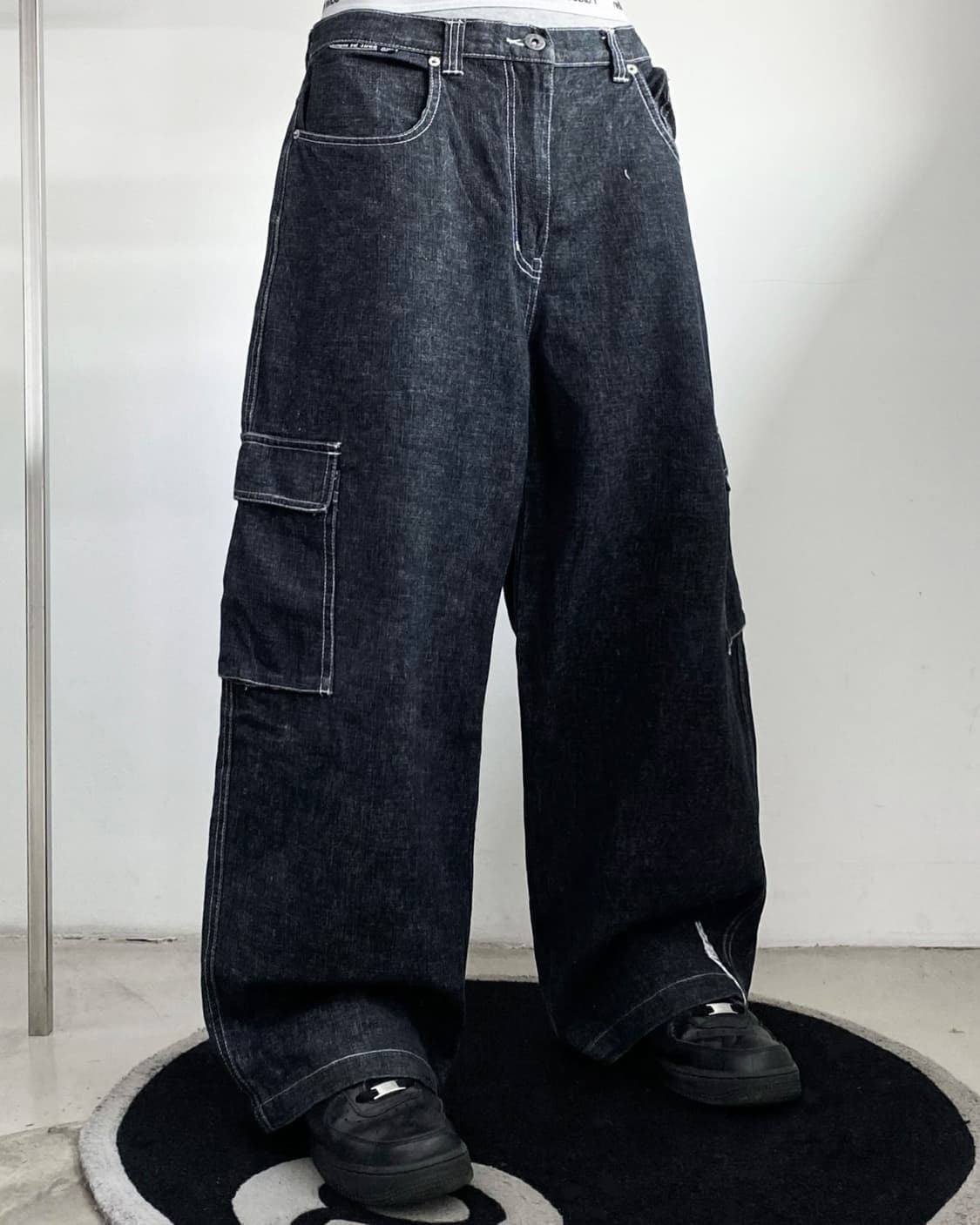 빈티지 소울 U.S.A 올드 잉글리쉬 포켓 데님 벌룬 팬츠 y2k 상품이미지2