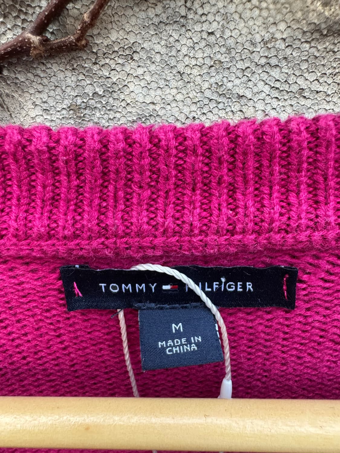 타미힐피거 빈티지 스트라이프 꽈배기 니트 m 상품이미지4