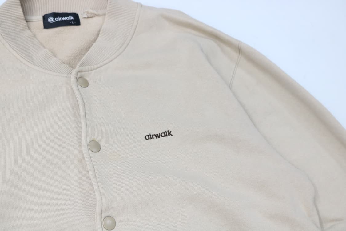 에어워크(airwalk) 빈티지 미니 로고 베이지 스웨트 가디건 (L) 상품이미지4