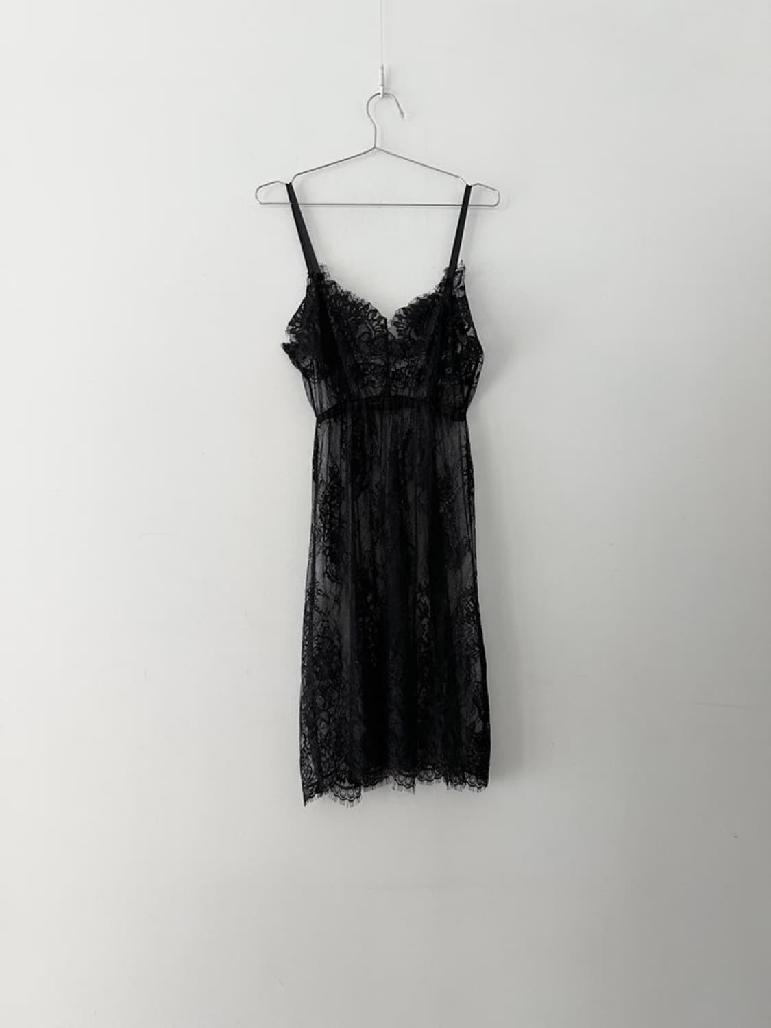 Lace camisole sleeveless ops / black 상품이미지4