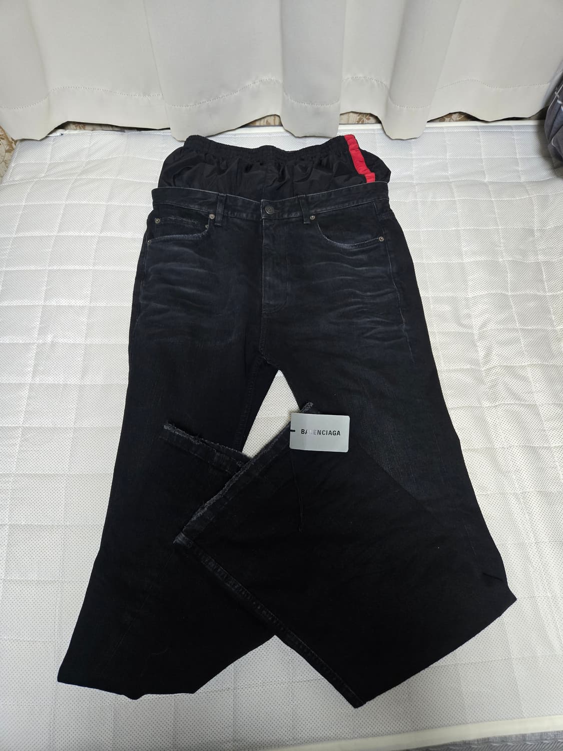 발렌시아가 레이어드 플레어 데님 팬츠 바지 상품이미지5