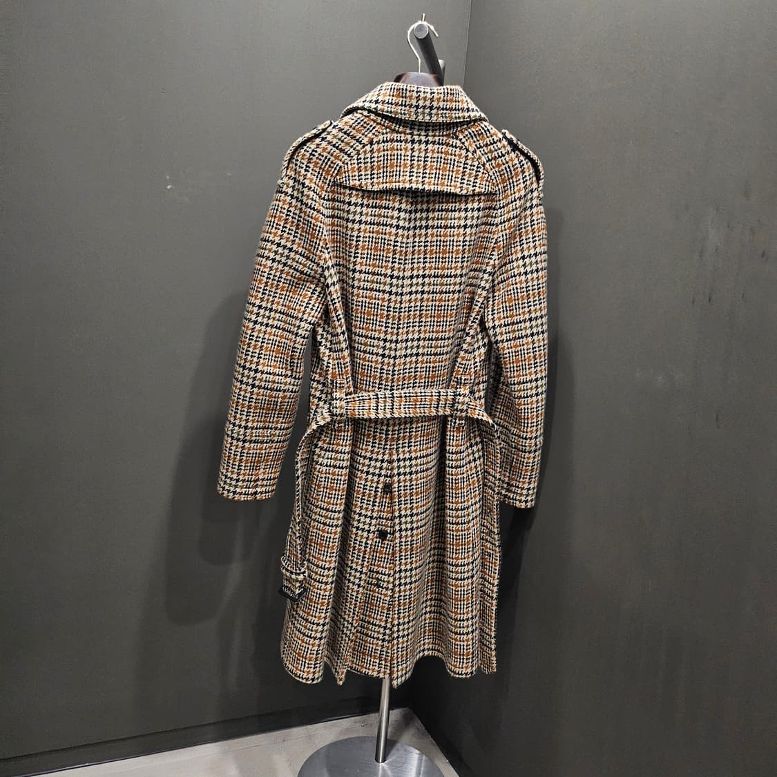 버버리 프로섬 타탄 체크 벨티드 공유 코트 상품이미지6
